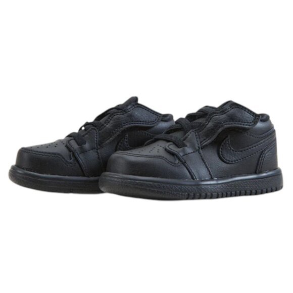 Nike Jordan 1 Low Alt Triple Black Little Kid Child Shoes Size 4C NEW CI3436-091 - Picture 2 of 10